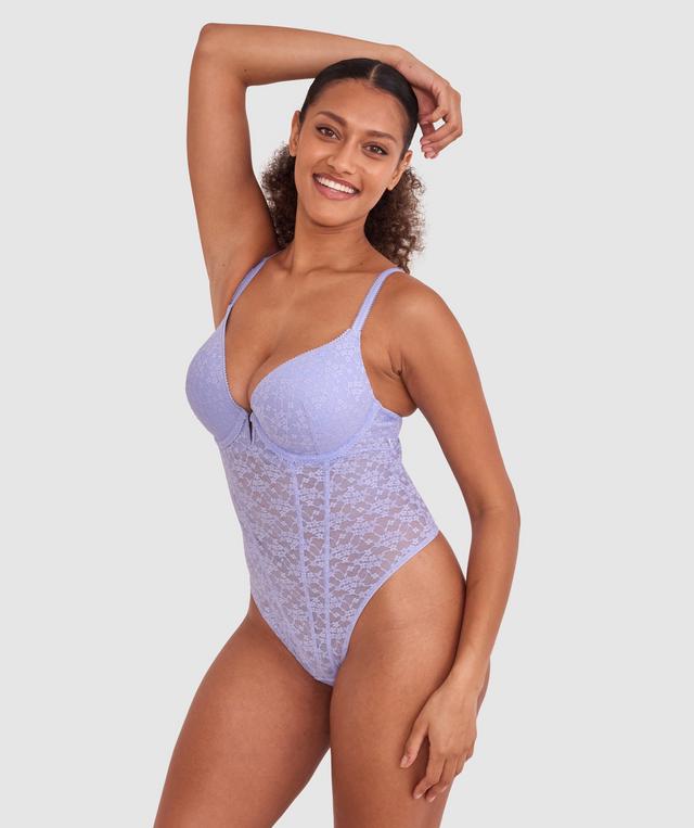 Charli Push Up Bodysuit - Light Blue