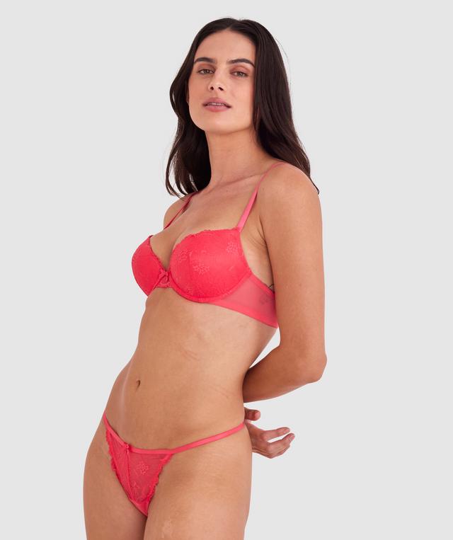 Betty Push Up Bra - Light Red