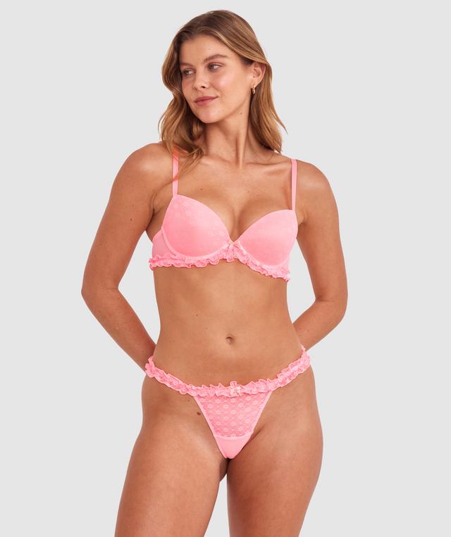 Olivia is wearing a 10B/C top and 10 bottom with bust 81cm/32in waist 65cm/25 1/2in and hip 99cm/39in. She stands at 177cm/5'9in.