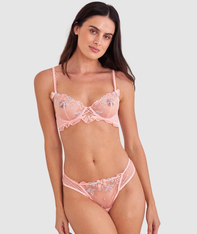 Enchanted Love So Sweet High Leg Brazilian Knicker - Vintage Pink