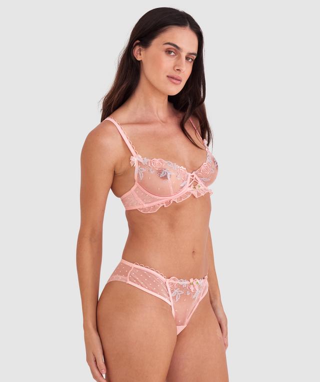 Enchanted Love So Sweet High Leg Brazilian Knicker - Vintage Pink
