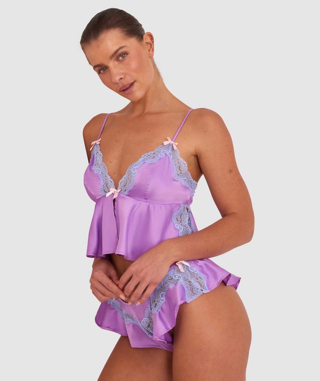 Night Games Summer Crush French Knicker - Lilac/Pale Blue