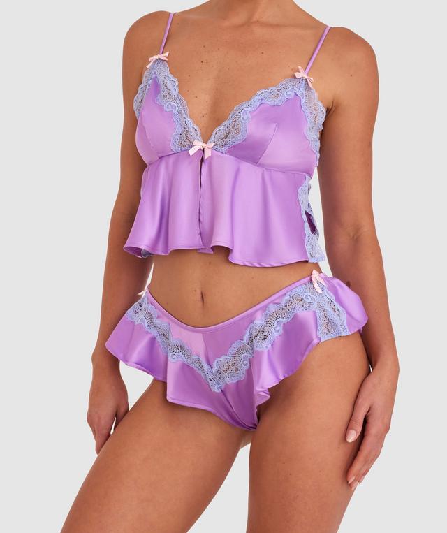 Night Games Summer Crush French Knicker - Lilac/Pale Blue