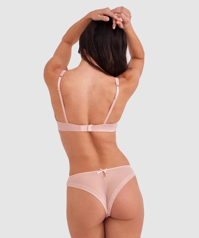 Vamp Bittersweet High Leg Brazilian Knicker - Blush Pink