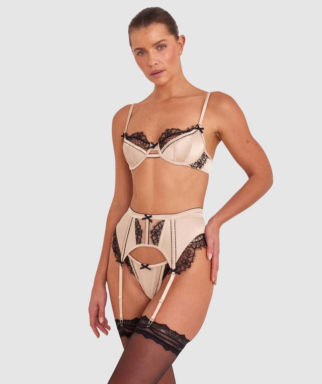 Vamp Invitation Only Waspie Suspender - Gold/Black
