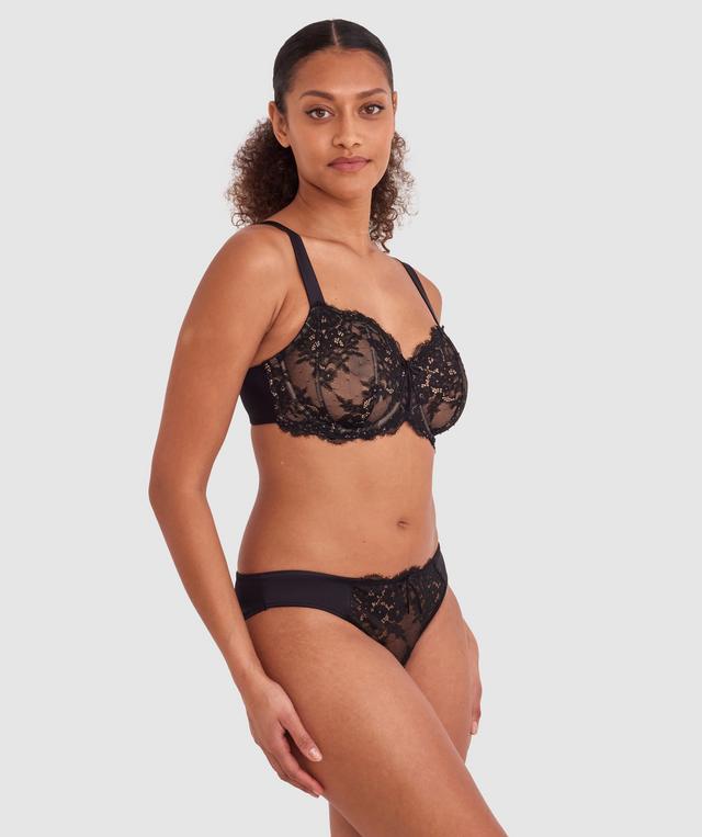 Sienna Brazilian Knicker - Black/Nude