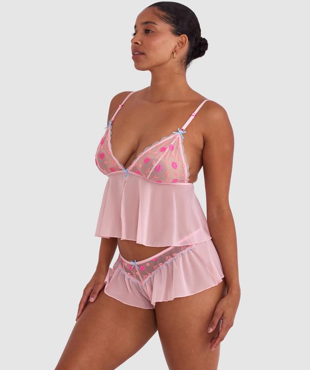 Night Games Kiss Kiss Cami - Pink