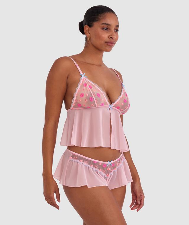Night Games Kiss Kiss Cami - Pink