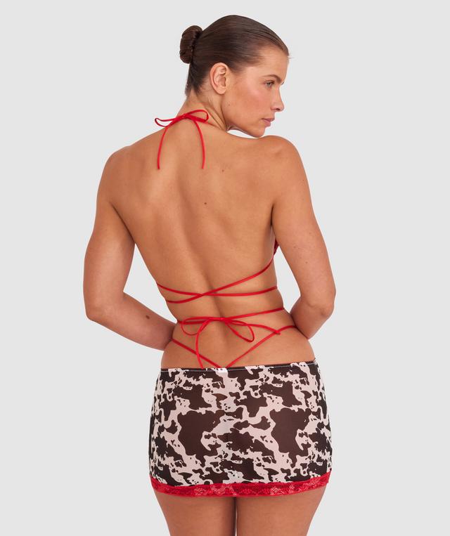 Night Games Hoedown 3 Piece Set - Print/Dark Red