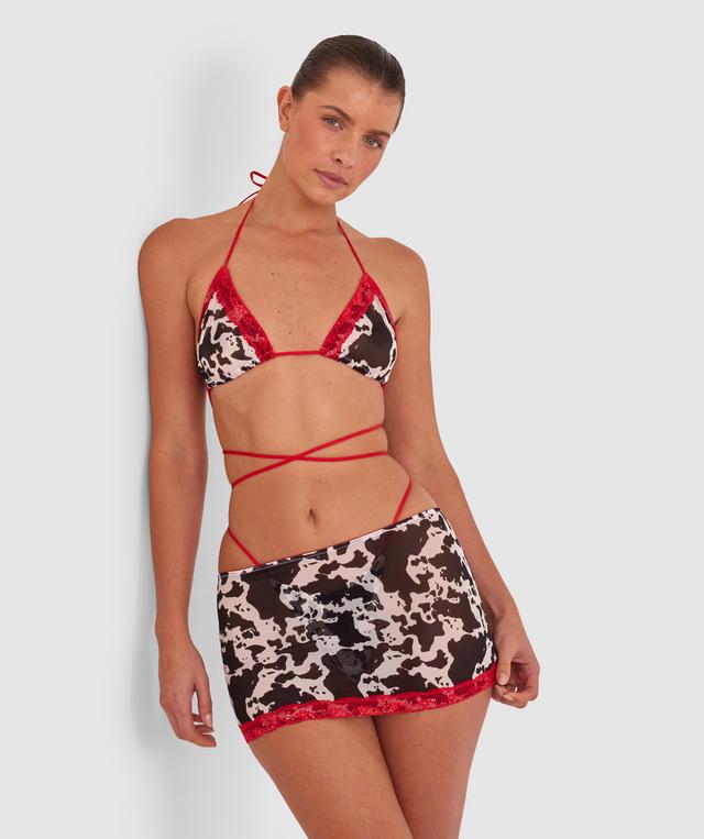 Night Games Hoedown 3 Piece Set - Print/Dark Red