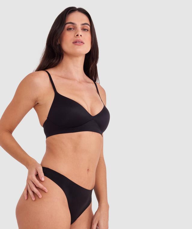 Body Bliss Plunge Wirefree Push Up - Black