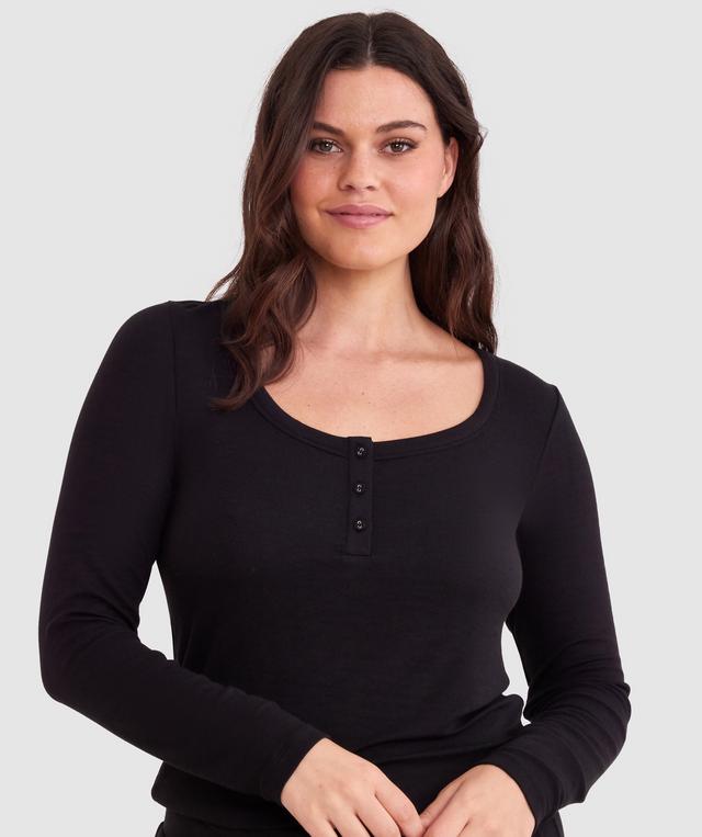 Body Bliss Lounge Long Sleeve - Black
