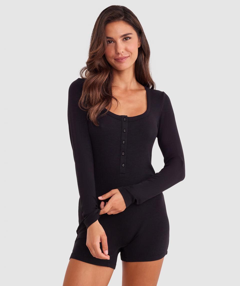 Body Bliss Lounge Romper - Black