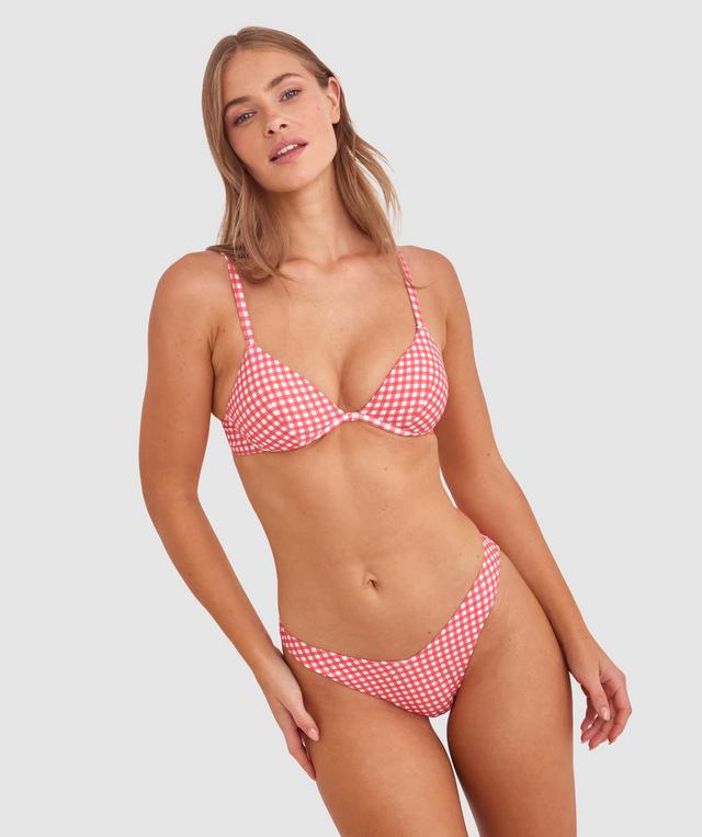 Maddison Brazilian Knicker Bikini Bottom - Print Check