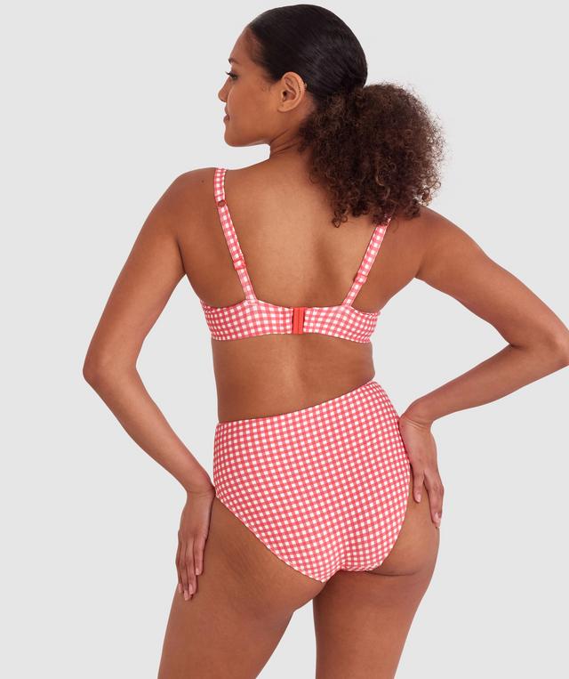 Maddison High Waist Bikini Bottom - Print Check