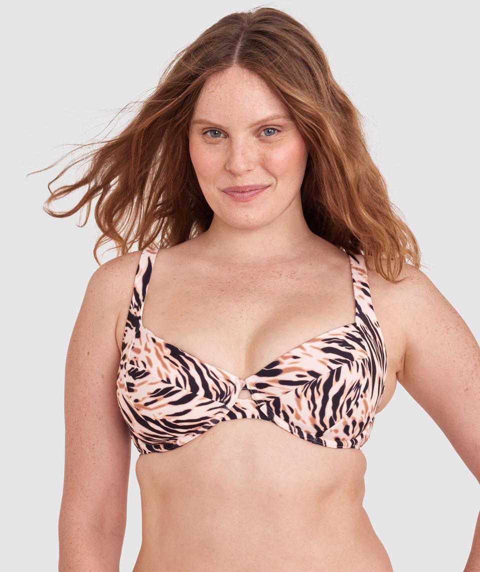 Polly Full Cup Bikini Top - Print