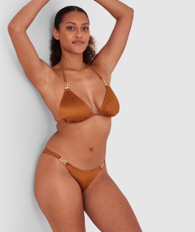 Ride It Cowgirl Brazilian Knicker Bikini Bottom - Brown