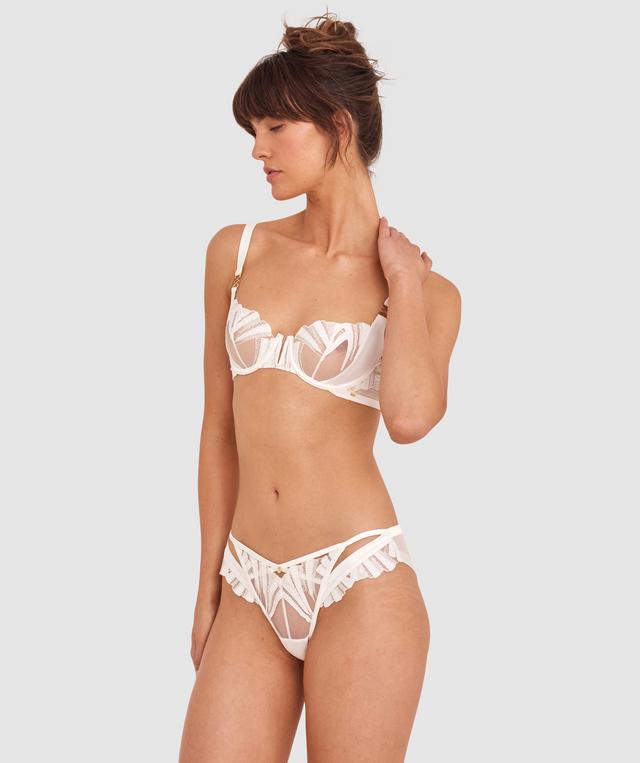 Vamp French Kisses High Leg Brazilian Knicker-Ivory