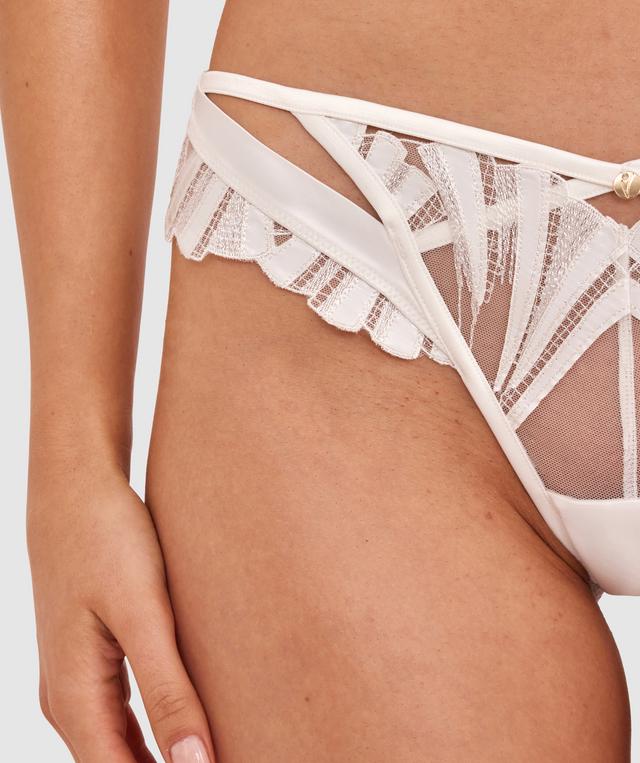 Vamp French Kisses High Leg Brazilian Knicker-Ivory