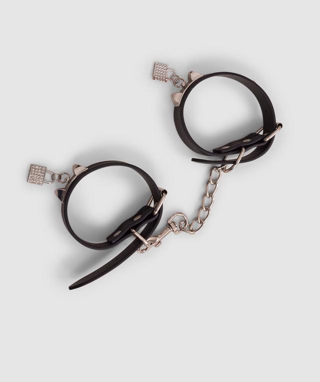 Night Games Come Closer Choker and Handcuff Set - Black