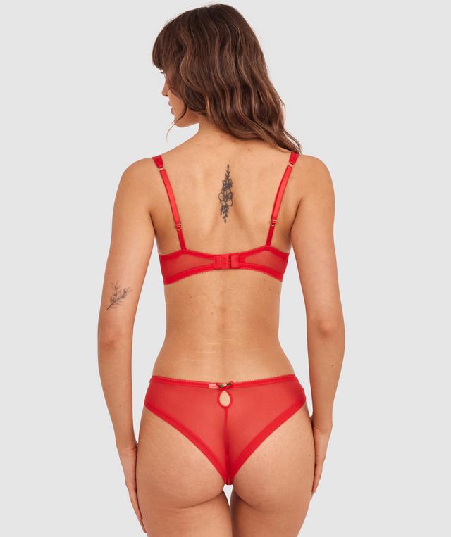Enchanted Summertime Serenade High Leg Brazilian Knicker-Light Red / Multi