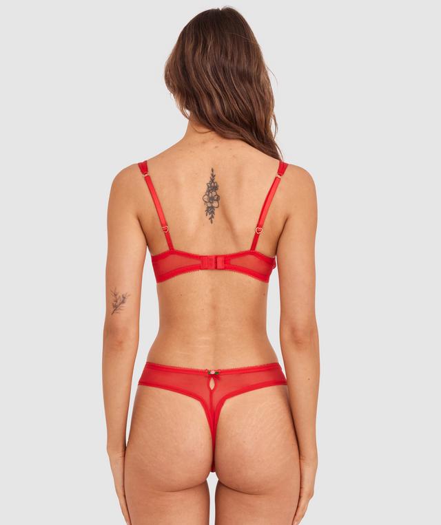 Enchanted Summertime Serenade High Leg G String-Light Red / Multi