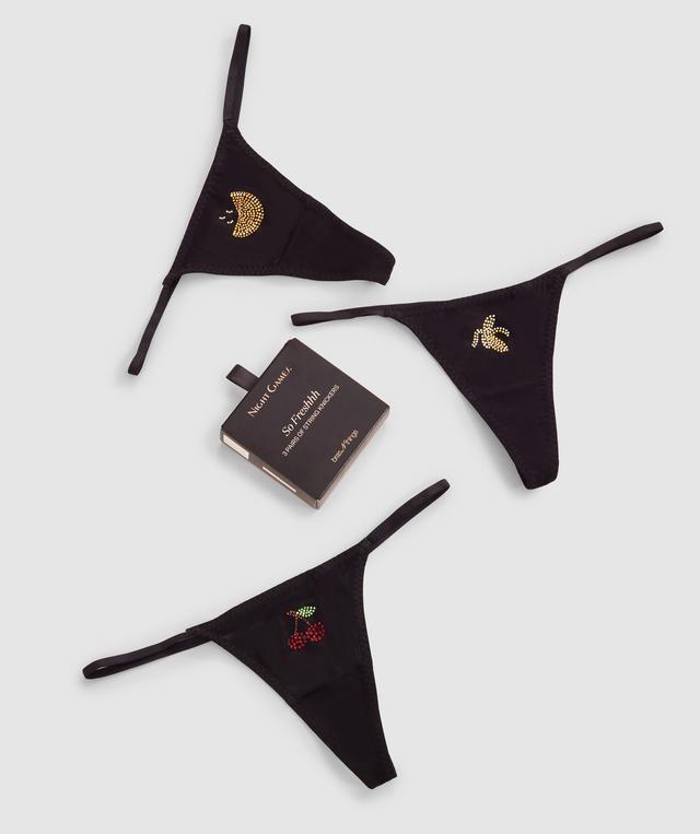 Night Games So Freshhh 3 Piece Knicker Set-Black