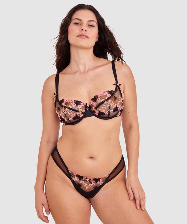 Enchanted Late Night Lovers Bra-Black / Multi
