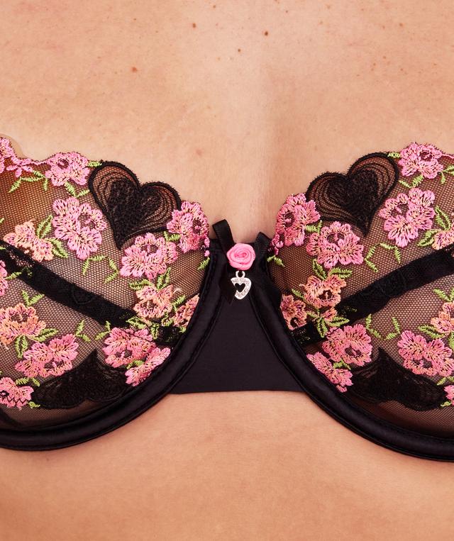 Enchanted Late Night Lovers Bra-Black / Multi