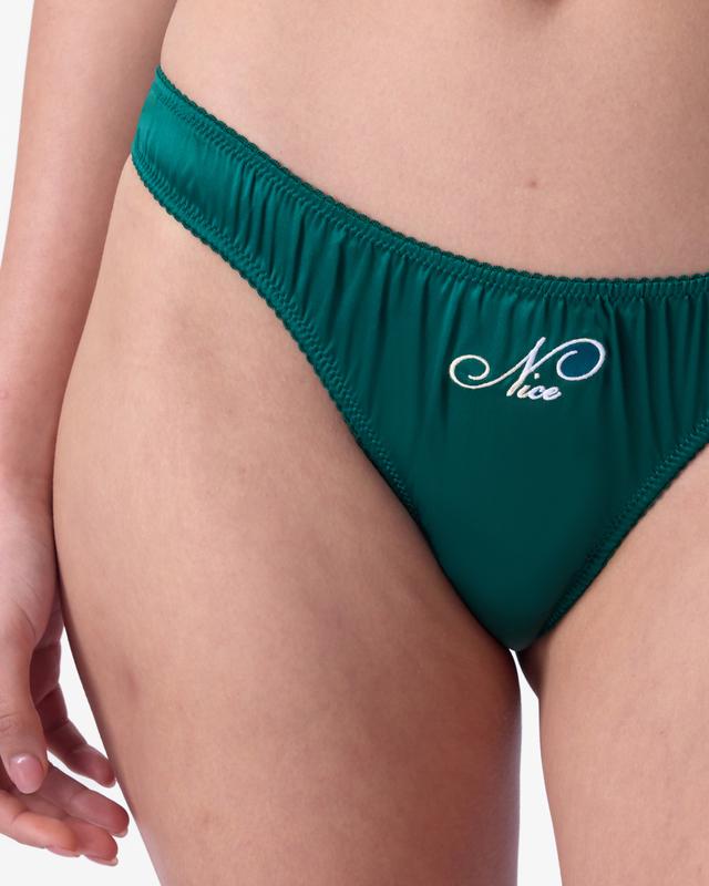 Naughty Or Nice G String - Dark Green