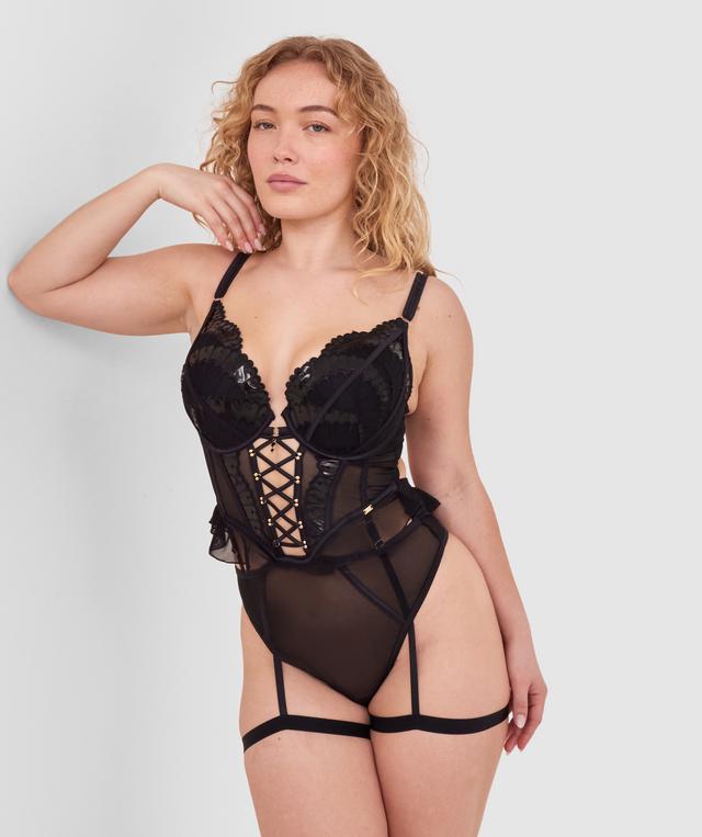 Vamp Vixen Push Up Bodysuit - Black