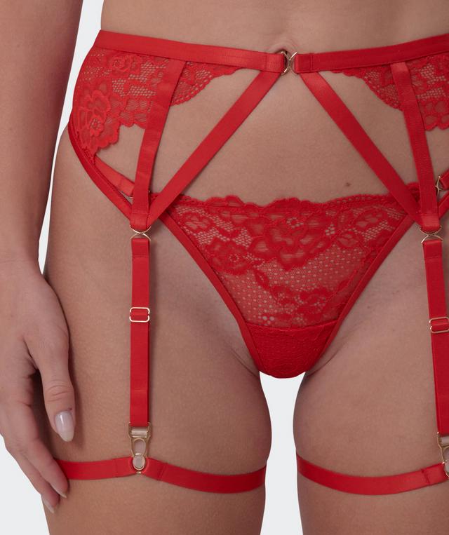 Imogen Suspender - Light Red