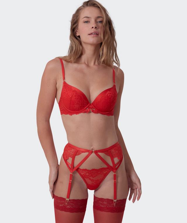 Imogen Suspender - Light Red