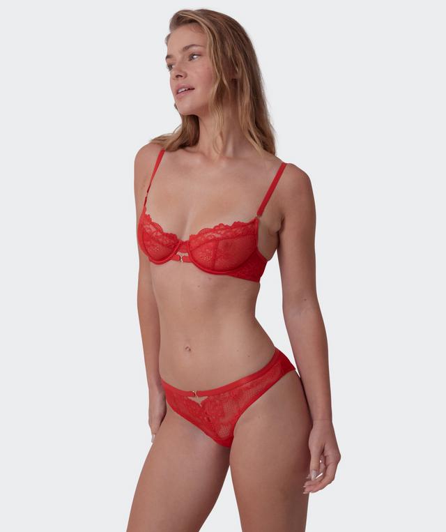 Imogen Unlined Bra - Light Red