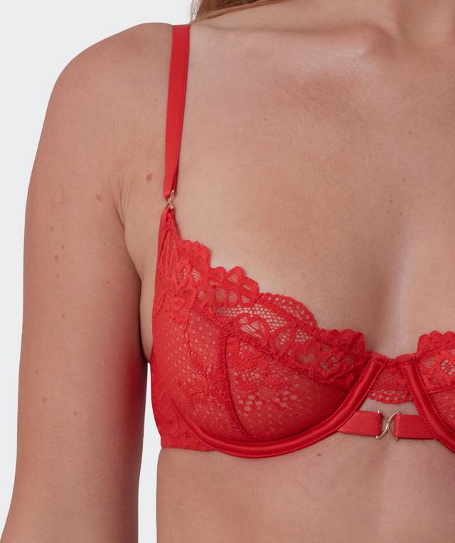 Imogen Unlined Bra - Light Red