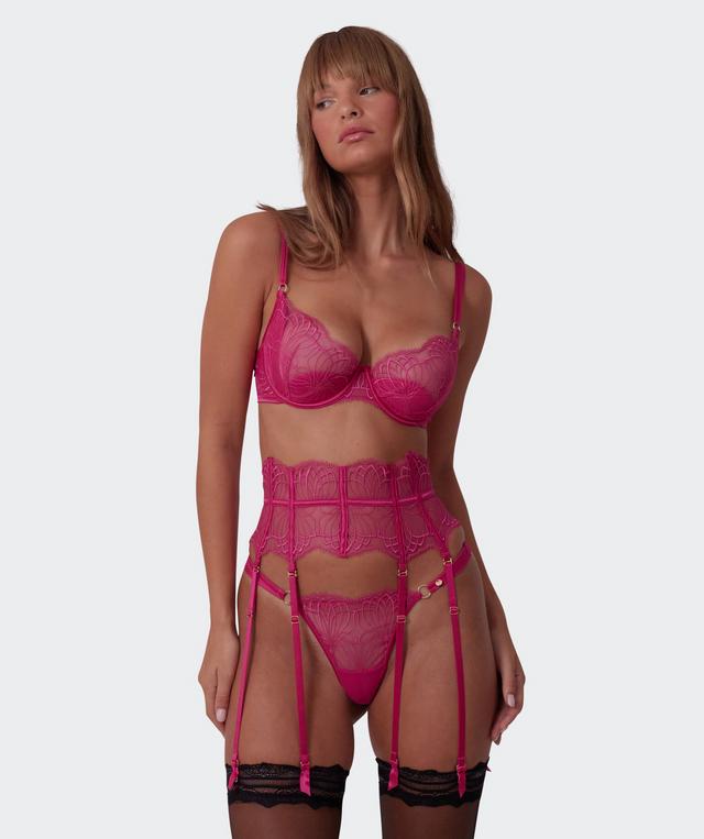 Vamp Be Mine Suspender - Dark Pink
