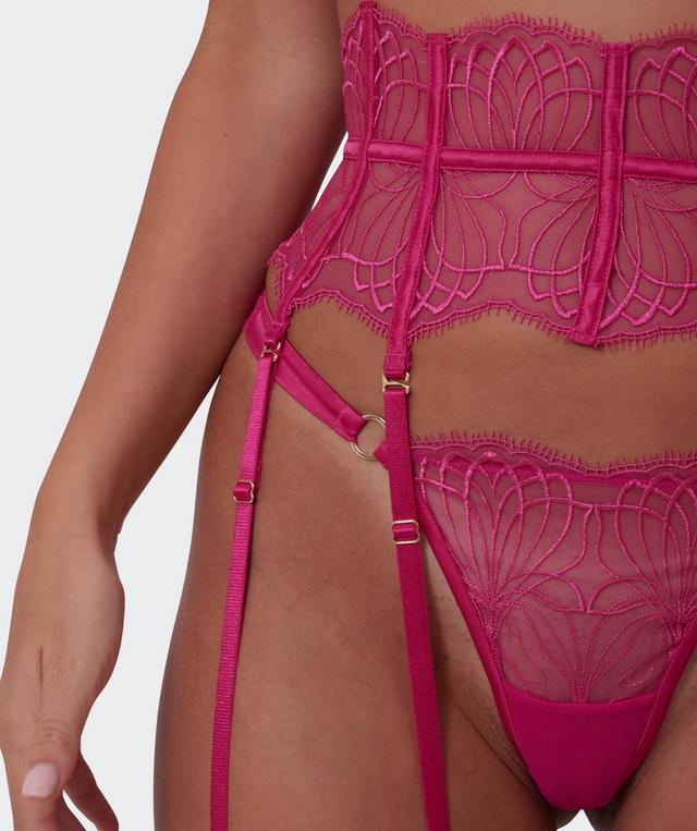 Vamp Be Mine Suspender - Dark Pink