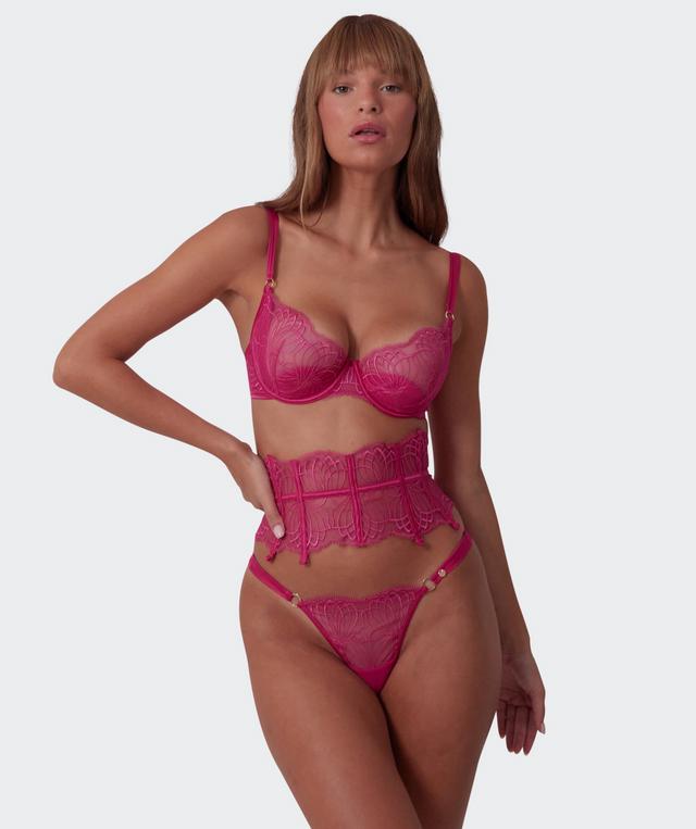 Vamp Be Mine Suspender - Dark Pink