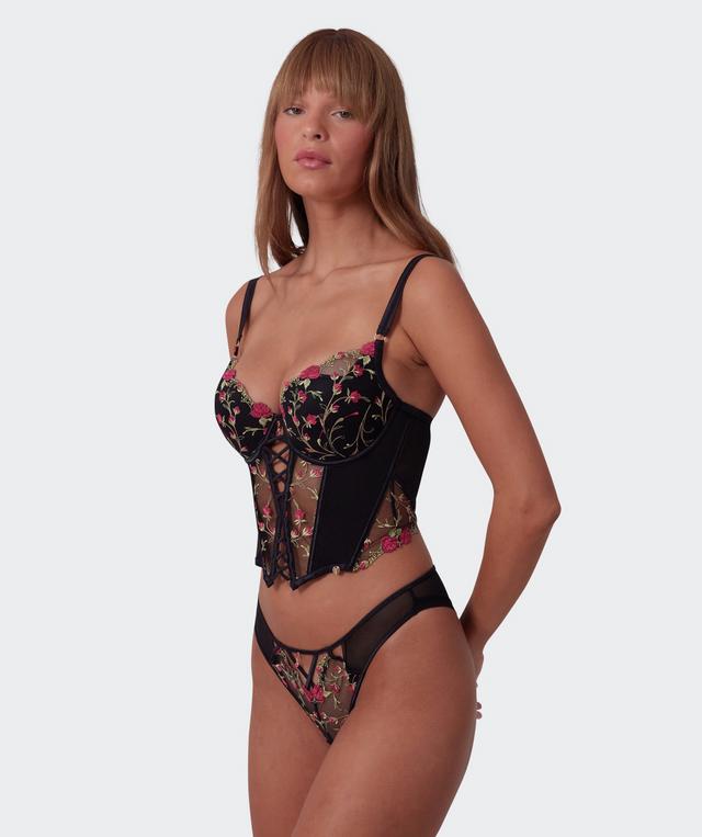 Vamp Stay The Night Push Up Corset - Black