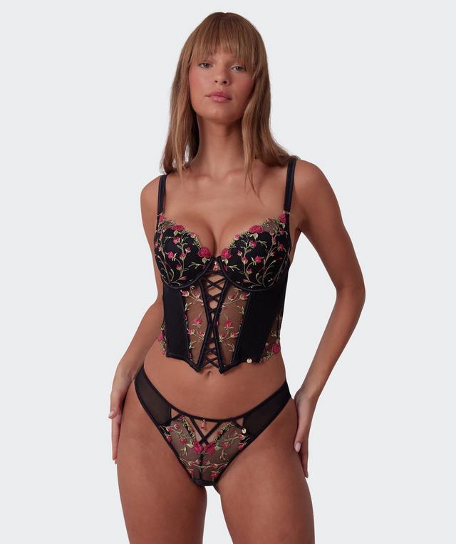 Vamp Stay The Night Push Up Corset - Black