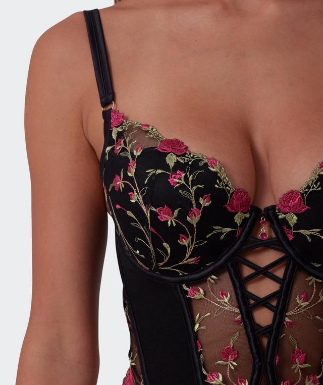 Vamp Stay The Night Push Up Corset - Black