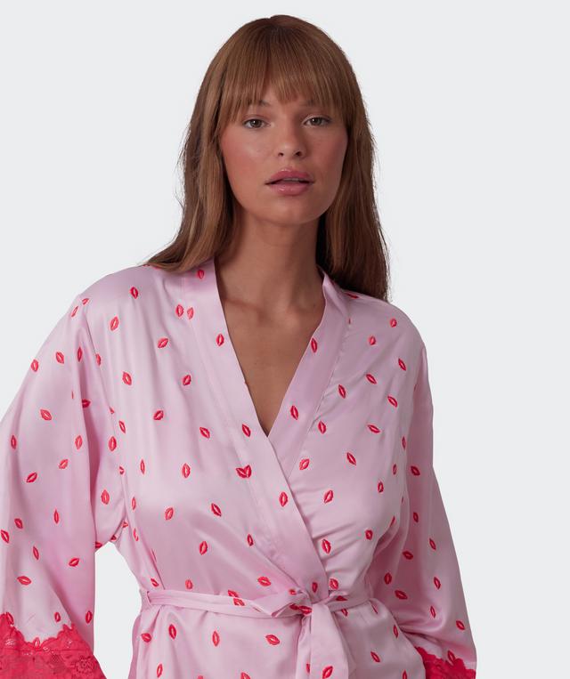 Angelica Kisses Short Wrap - Print/Pink