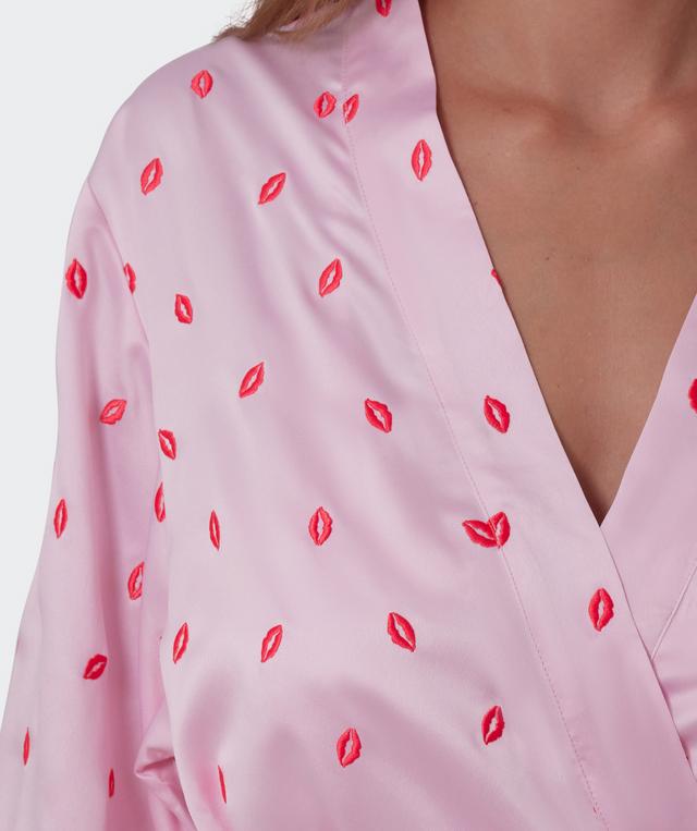 Angelica Kisses Short Wrap - Print/Pink