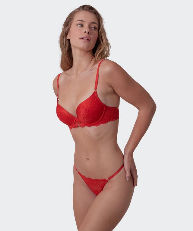 Imogen Push Up Bra - Light Red