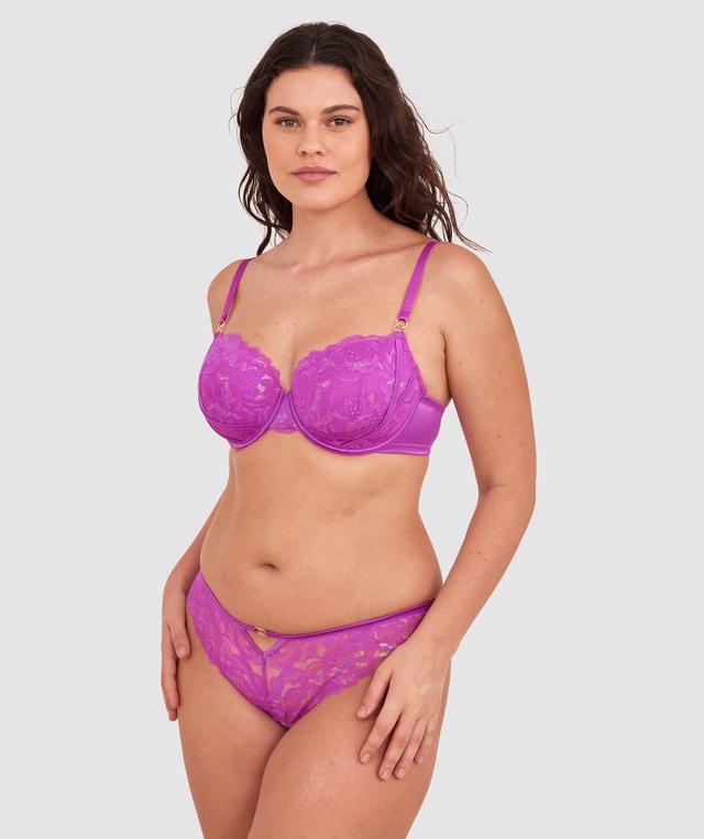 Narelle Lightly Lined Balconette Bra - Purple
