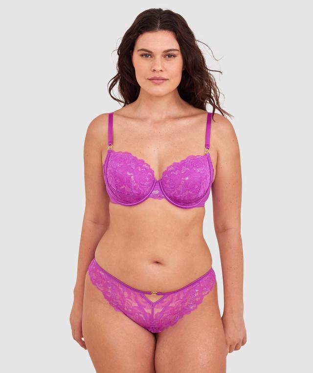Narelle Lightly Lined Balconette Bra - Purple