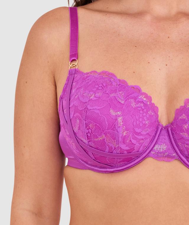 Narelle Lightly Lined Balconette Bra - Purple