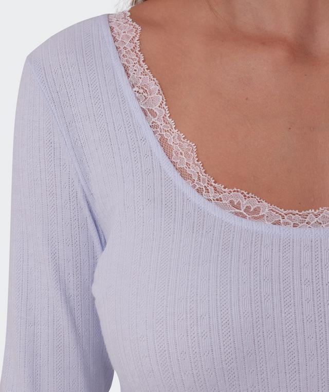 Mix And Match Long Sleeve Top-Light Blue