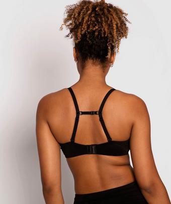 2 Pack Racer Back Bra Strap Converters - Black/Nude