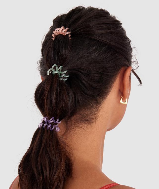 3 Pack Spiral Hair Ties - Multicolour